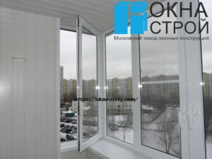 Распашное алюминиевое остекление балкона
