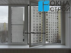 Распашное алюминиевое остекление балкона
