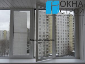 Распашное алюминиевое остекление балкона