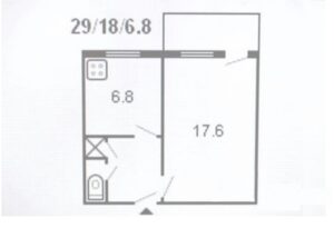 планировка 1 комнатной квартиры в сталинке