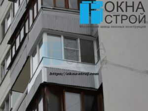 Теплое остекление балкона большой сапог П-3