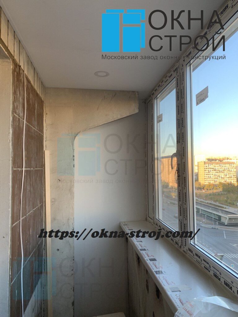 Теплое остекление балкона лодочка с выносом