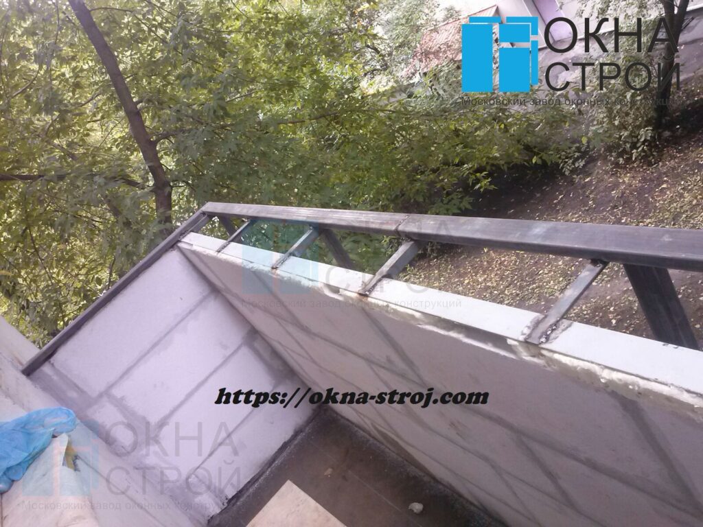Сварочный вынос на пеноблочной кладке