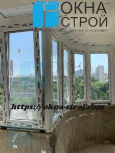 Остекление балкона П-3М для совмещения с комнатой