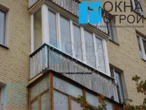 Остекление ПВХ в одно стекло в хрущевке от пола до потолка
