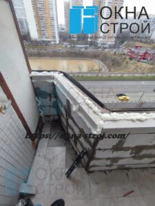 Пеноблочная кладка для теплого остекления балкона
